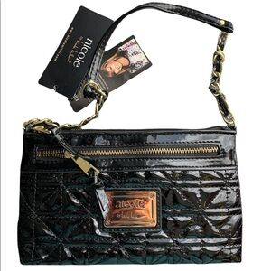Nicole By Nicole Muller Black Gold Wristlet Size OS